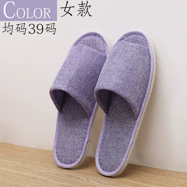 Half -pack of purple anecoplasia underwater slippers (linen series)