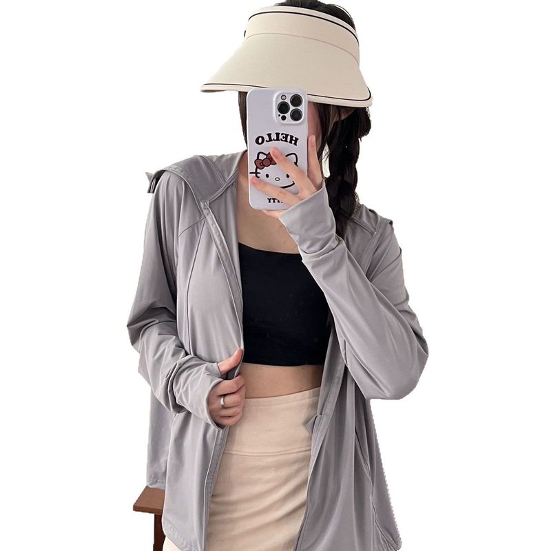 アウトドア用オリジナル生地の日焼け止め服、サイクリング用日焼け止め服、女性用アイスシルクUVカット釣り用服、薄手ジャケット、越境で人気商品|undefined