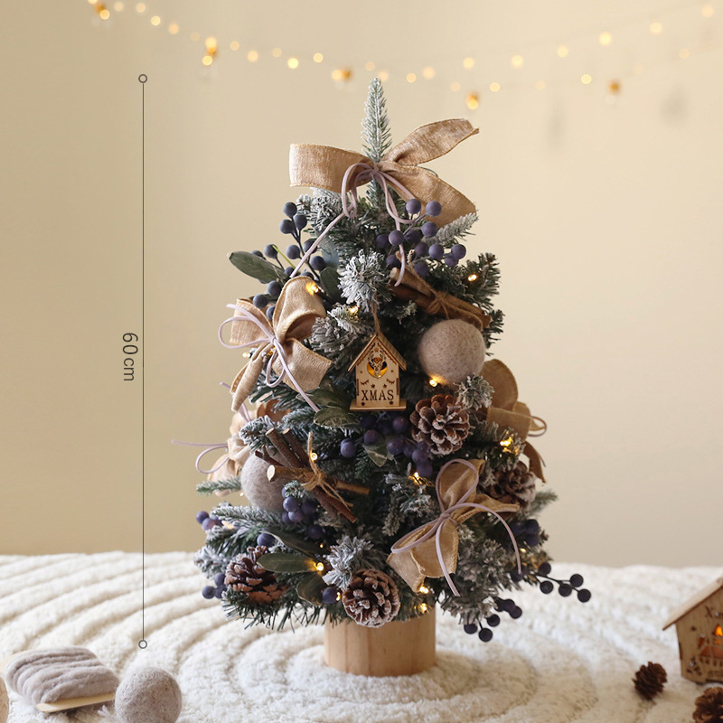 Decoraciones de Navidad viento mini mini árbol de Navidad casero atmósfera hecha a mano decoración de escena