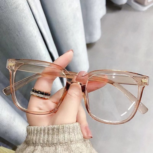 New stylish large-frame anti-blue light glasses for men and women, fashion model glasses, Korean version for students, ready-made glasses for myopia