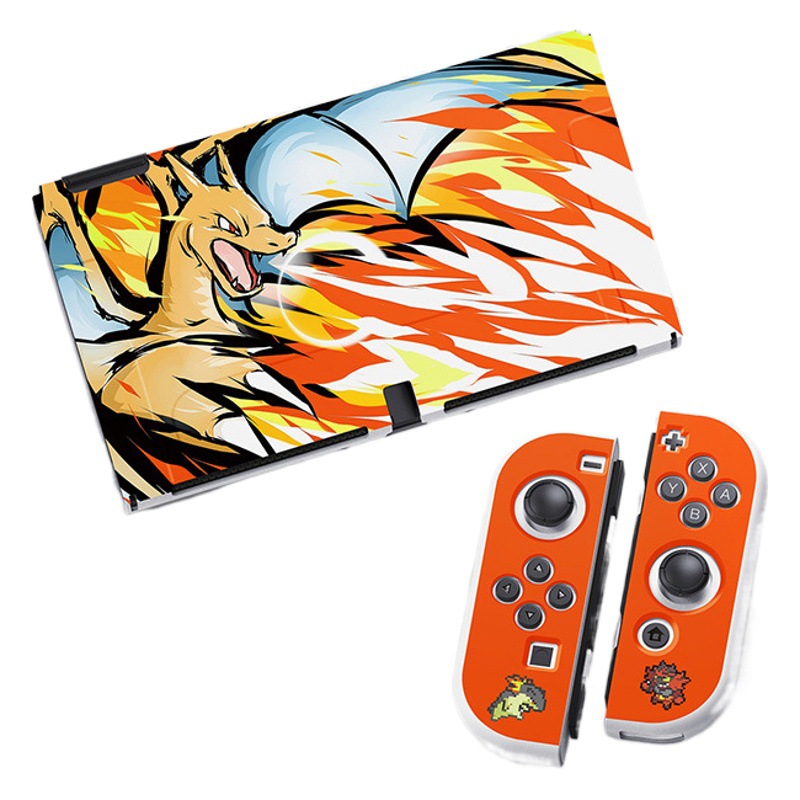 Monstruo naranja Nintendo switch oled cáscara suave tpu funda protectora de silicona dividida ns2 Pokémon