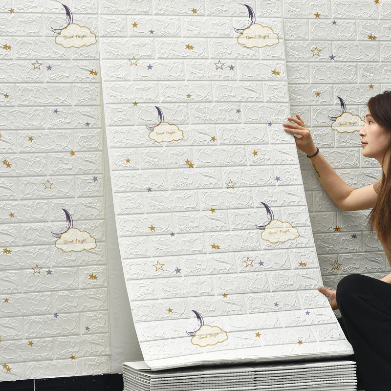 【신제품】구름과 초승달 흰색