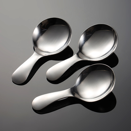 Ern 304 stainless steel short-handled large head round teaspoon tea spoon cute children's small spoon gift tableware