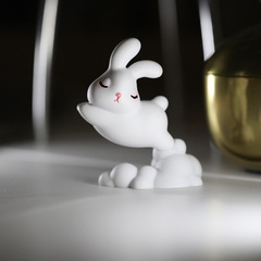 Car mini ornament, interior high-end decor, small desk accessory, rabbit flying forward, advanced study room, Instagram