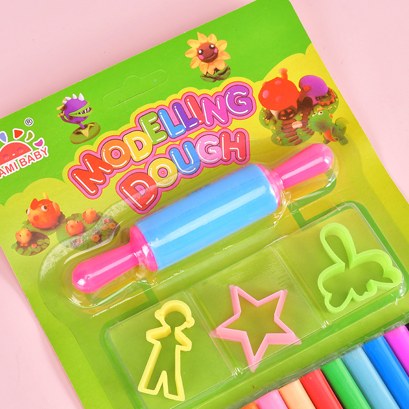 12 juguete de arcilla de color de protección del medio ambiente arcilla de goma arcilla suave DIY no manos sucias