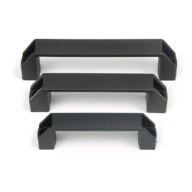Thick aluminum alloy black nylon handle solid plastic nylon pull hand drawer drawer electric box door handle