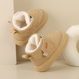 Dropshipping Children's Shoes Baby Cotton Kidsren's Snow Boots Boys and Girls Fleece-Lined Short Boots Thickeneded and Warm 2024 New Winter