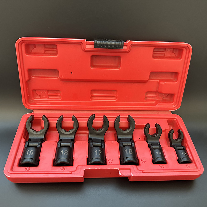 跨境热销 6件套活动头喷油嘴油管扳手套装