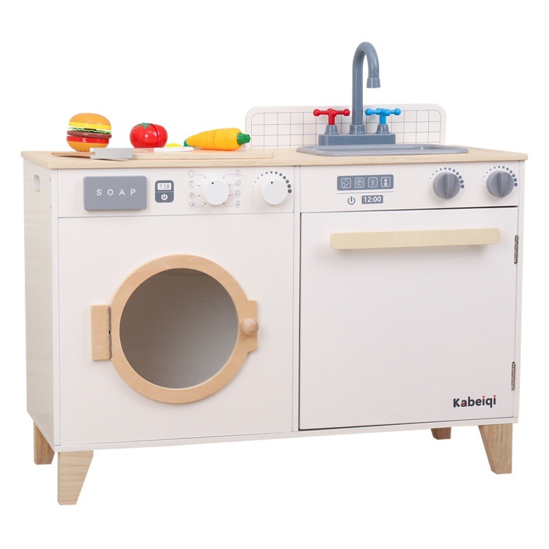 Juego de utensilios de cocina interactivo para padres e hijos para niños y niñas cocina de madera juego de cocina simulación cocina juguetes de cumpleaños