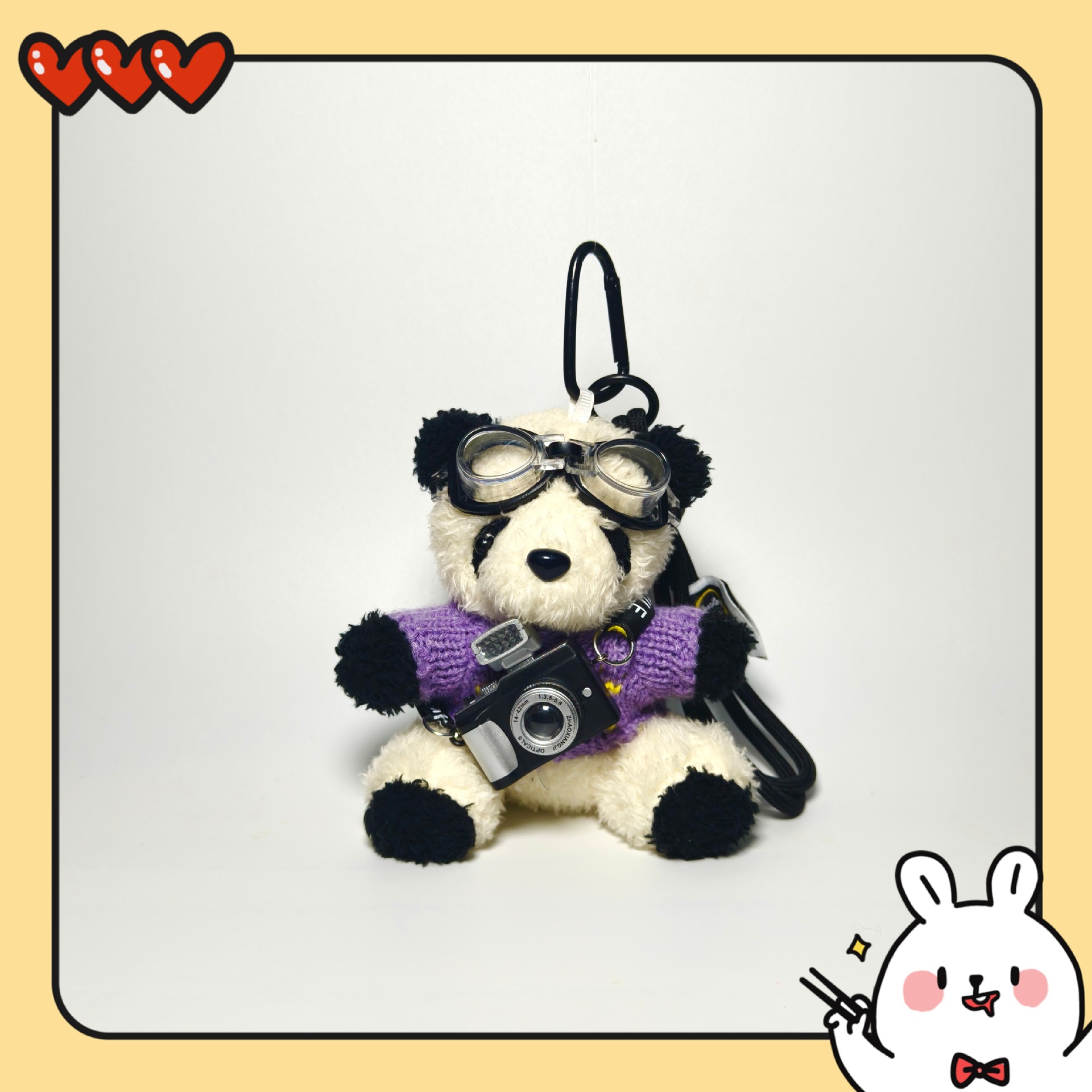 Panda peluche bolsas colgantes llaveros lindos colgantes bolsas colgantes joyas piloto