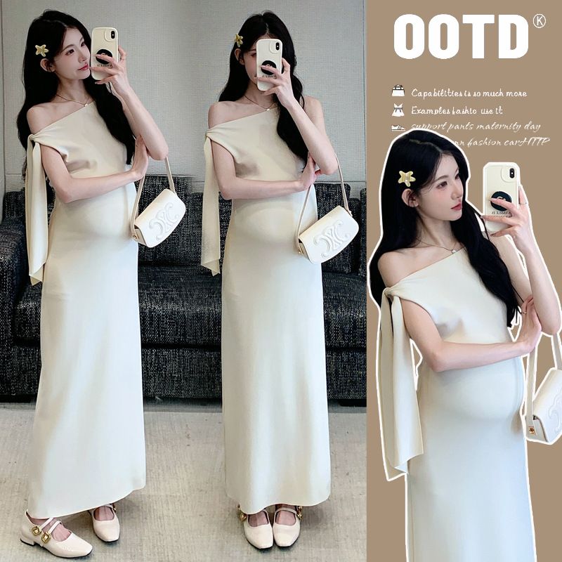 Maternity Wear 2026 Summer New Style French-Style Slim-Fit Maternity Dress with a High-End, Elegant, and Sweet Feel Maternity Wear 2026 Summer New Style French-Style Slim-Fit Maternity Dress with a High-End, Elegant, and Sweet Feel