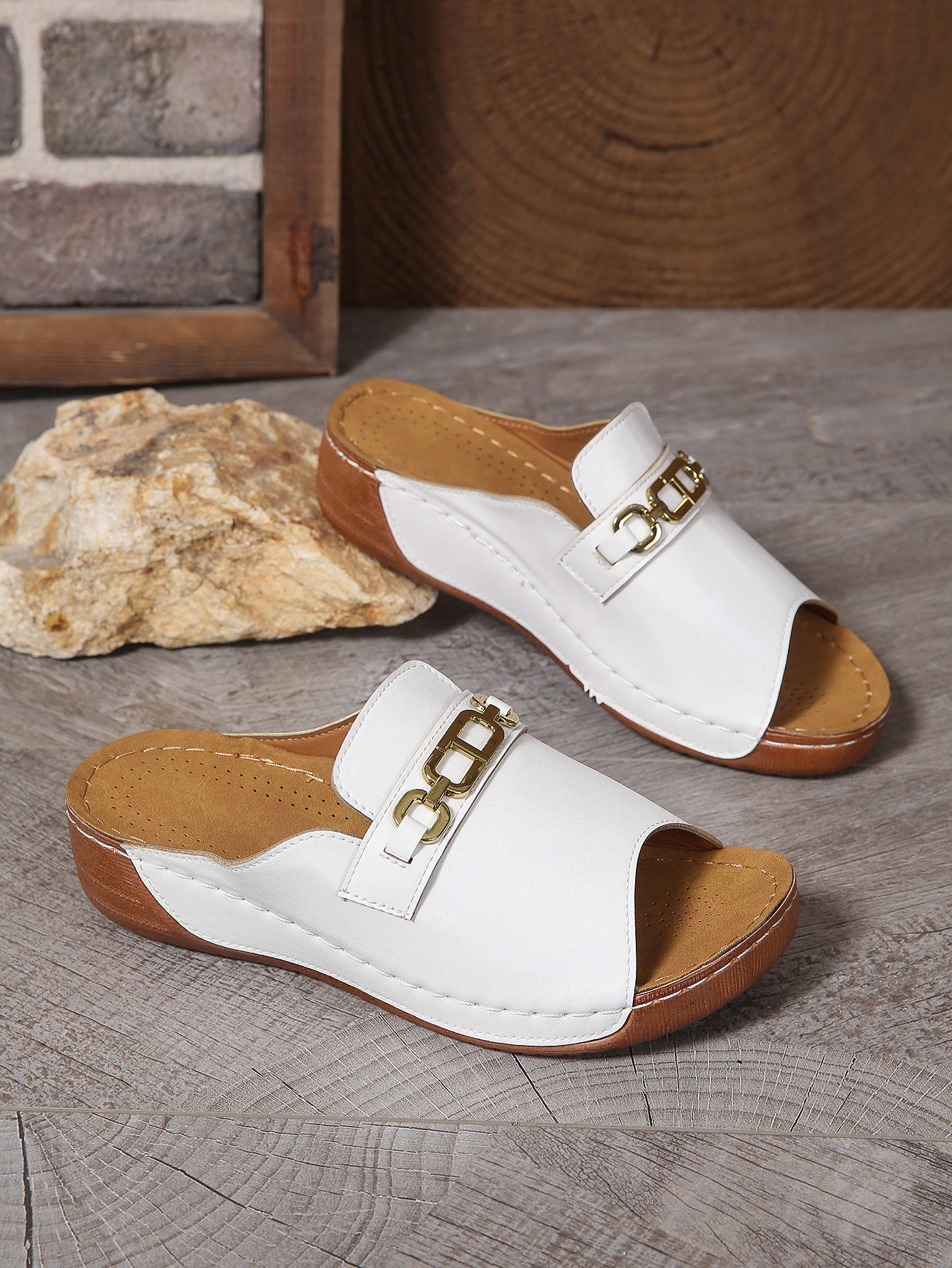 Women's Platform Wedge Sandals Open Toe Beach Slip On Slippers_voghion.com