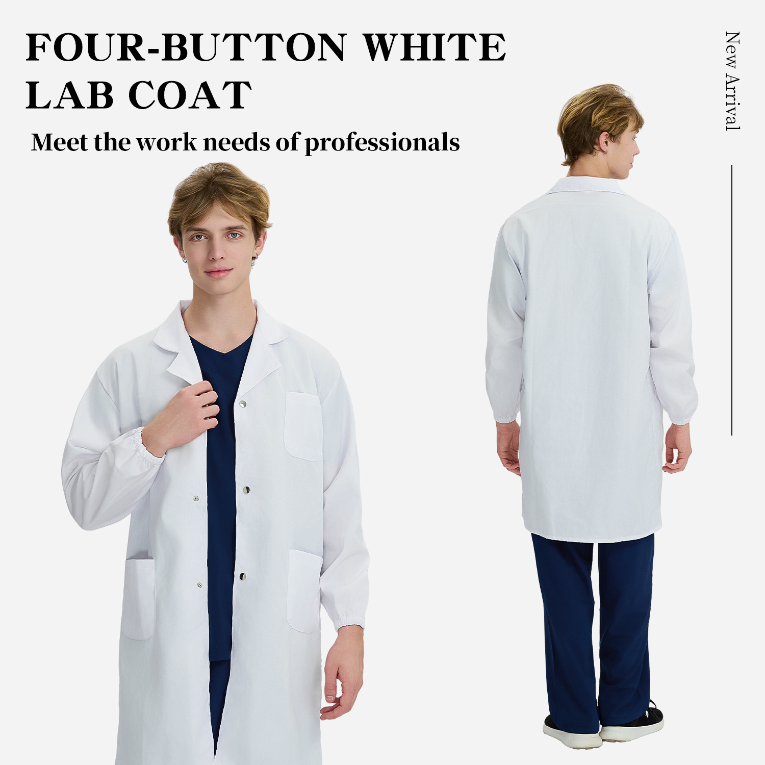 Batas de laboratorio transfronterizas, batas blancas, modelos de comercio exterior para hospitales, uniformes médicos, los más vendidos en Amazon, uniformes de trabajo de manga larga del sudeste asiático. image 23