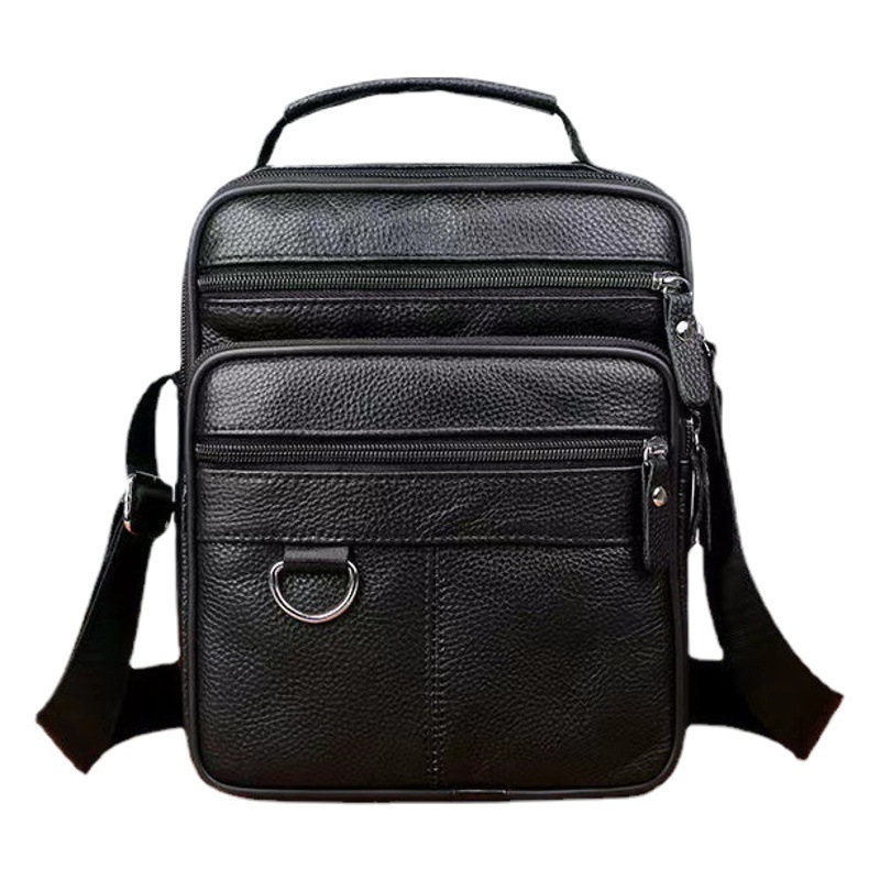Bolso de hombre de cuero de nuevo estilo, bolso de mensajero de calidad, bolso casual de alta gama, mochila de cuero suave, bolso de hombro de piel de vaca de primera capa, bolso