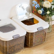 宠物储粮桶猫粮存储罐防尘大容量透明狗粮收金小