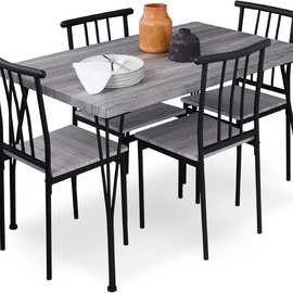 成套餐桌长方形吃饭桌子一桌四椅家用小户型餐饮桌椅组合跨境热卖
