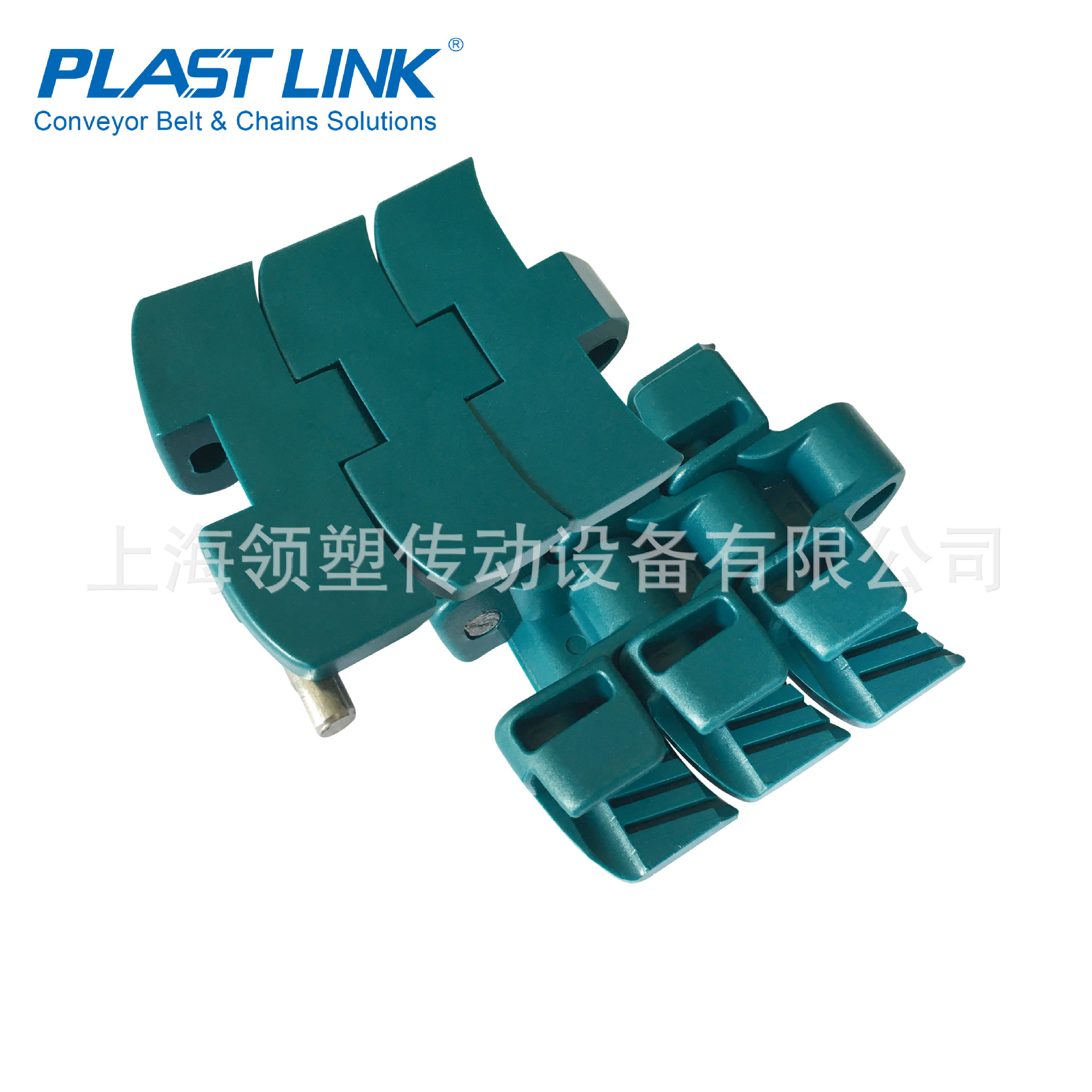 PL1060TAB平板型磁性转弯链 POM 转弯半径500模组网带输送线链板