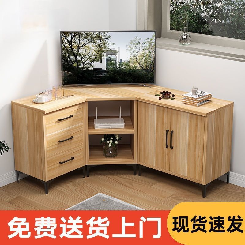 拐角转角电视柜家用农村宽大拐角储物柜加宽墙角电视柜储物柜宽面