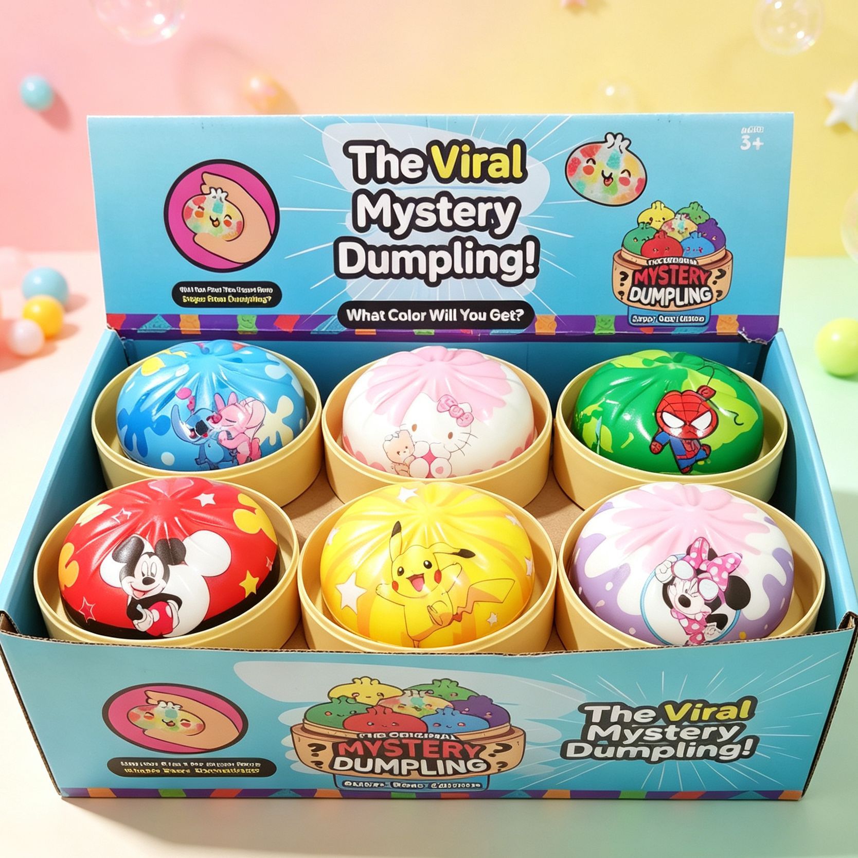 8.5cm cartoon anime pu buns (144 pieces per box/12 pieces per box + free steamer)