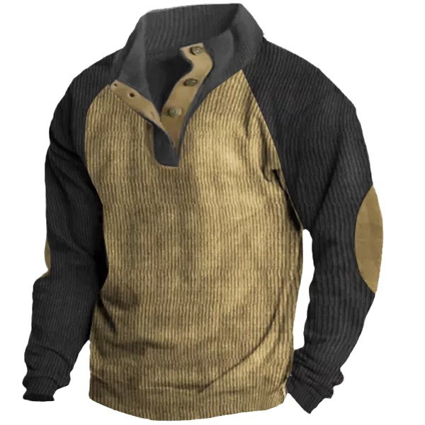 Fall  3D Popular Digital Print Standing Collar Men's Casual Sweaters Outdoor_voghion.com