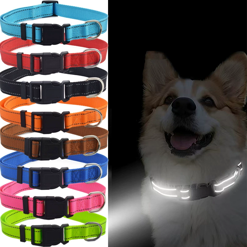 Светоотражающие ошейники для собак удлинены