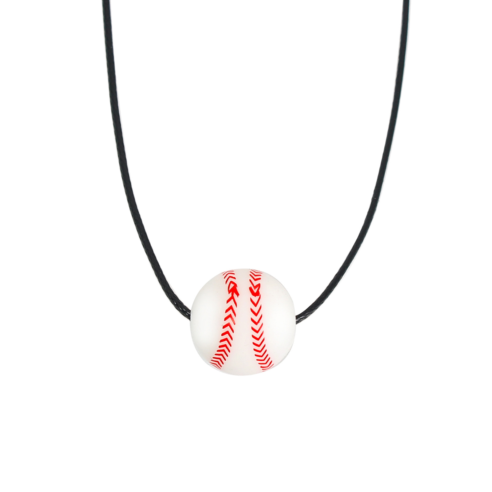 Simple Style Basketball Stainless Steel Silica Gel Pendant Necklace display picture 5