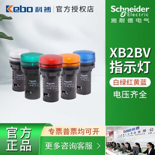 Schneider button XB2BV indicator light with LED AC/DC24V48V blue/green/red/white/yellow in stock