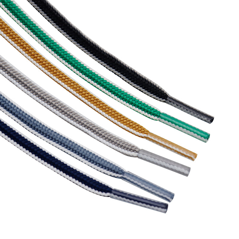Kulogin shoe lace 6mm half-round dual-color polyester shoelace adapter for casual shoes, sports shoes, canvas shoes, board shoes decoration