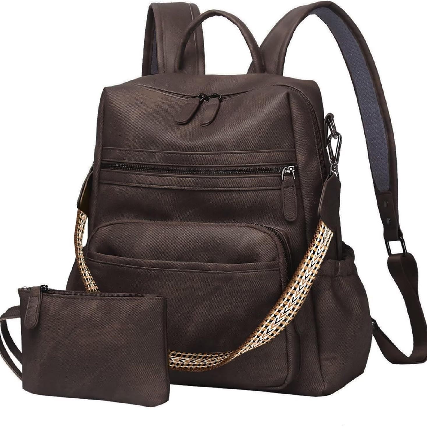 Women's Backpack New Large Capacity PU Retro Business Backpack Laptop Backpack Women's Bag Wholesale