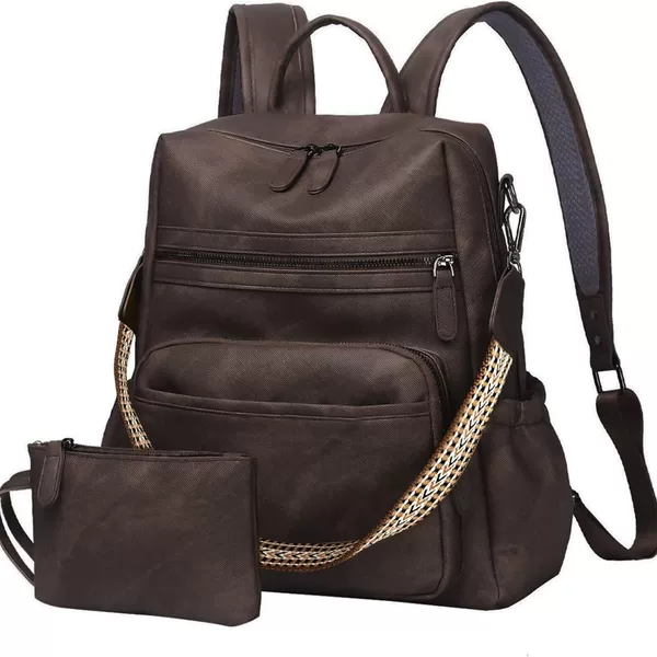 Women's Backpack New Large Capacity PU Retro Business Backpack Laptop Backpack Women's Bag Wholesale