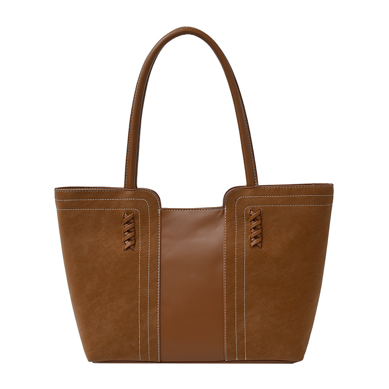 Henggeng nuevo retro gaudón de cuero, bolso de hombro de viaje, bolso de mujer transfronterizo, bolso de gran capacidad, bolso tote image 9