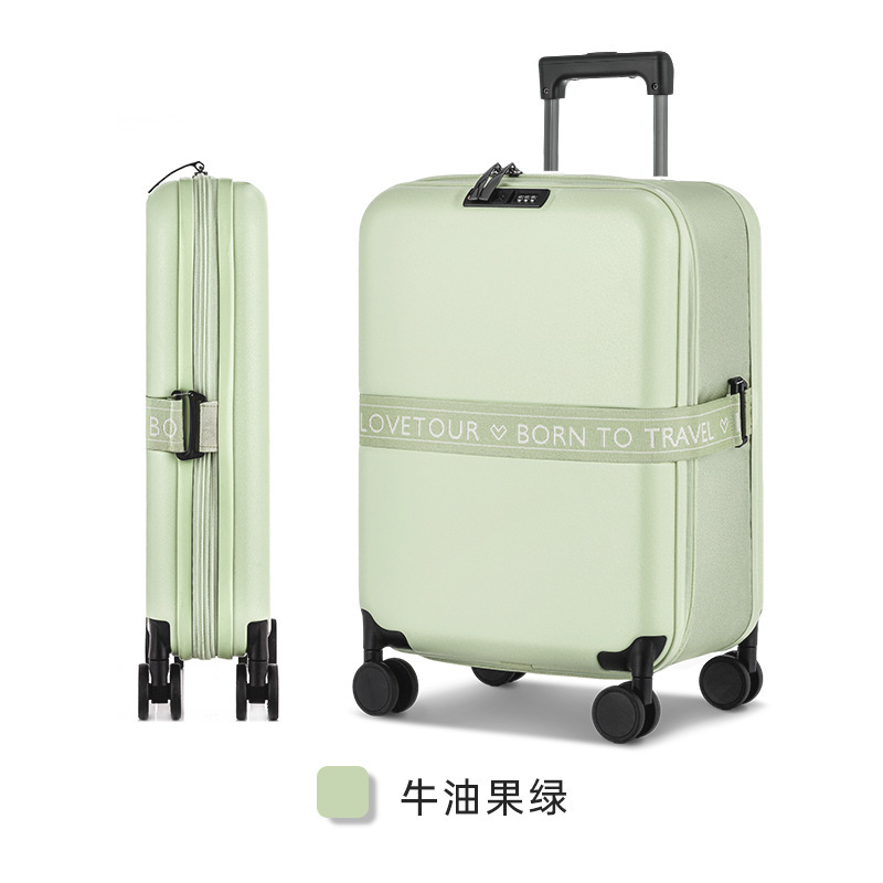 Ultra-Thin Expandable Foldable Luggage Suitcase with Universal Wheels, Password Trolley Suitcase for Women, Extra Large Capacity, Strong and Light