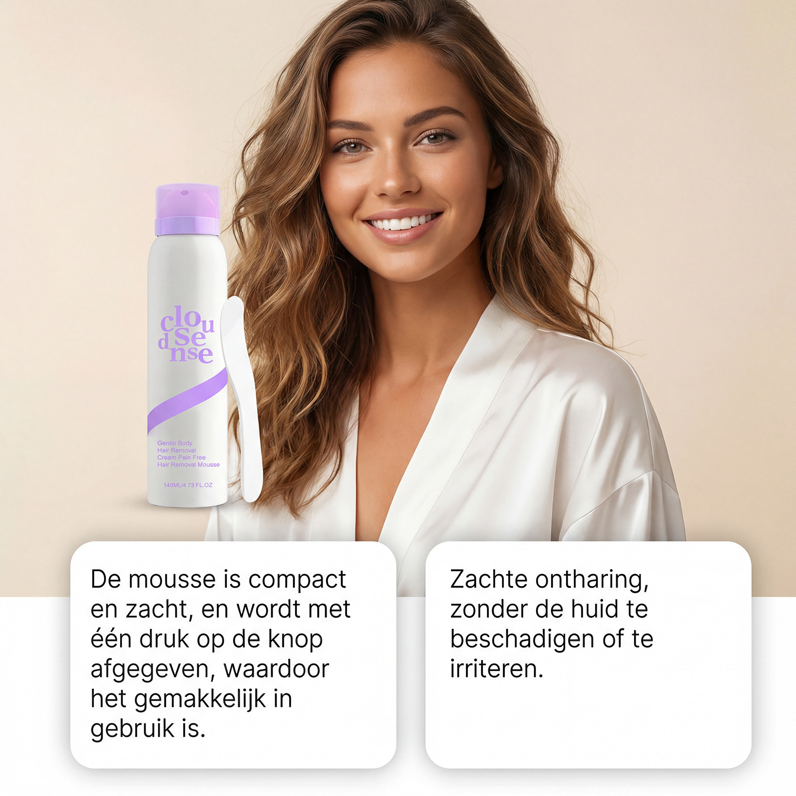 Gentle hair removal mousse
