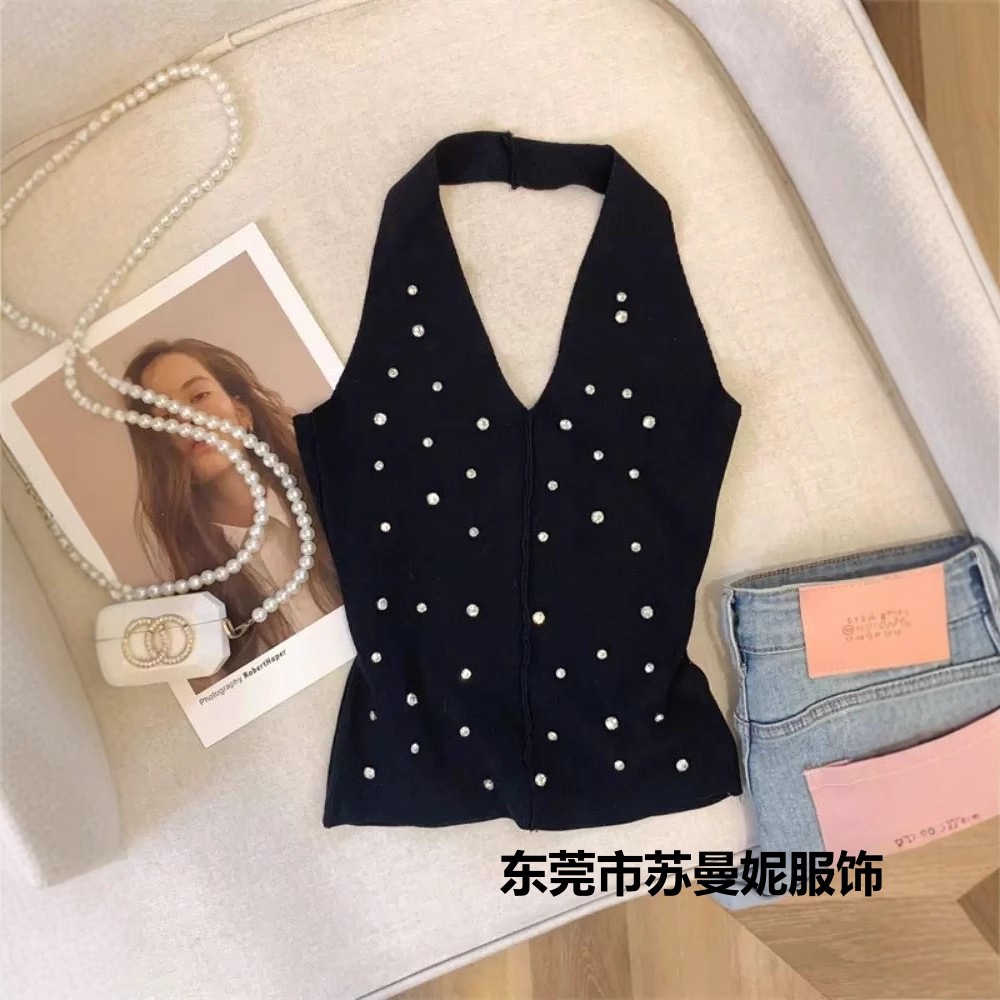 Summer base design knitted sexy beading needle