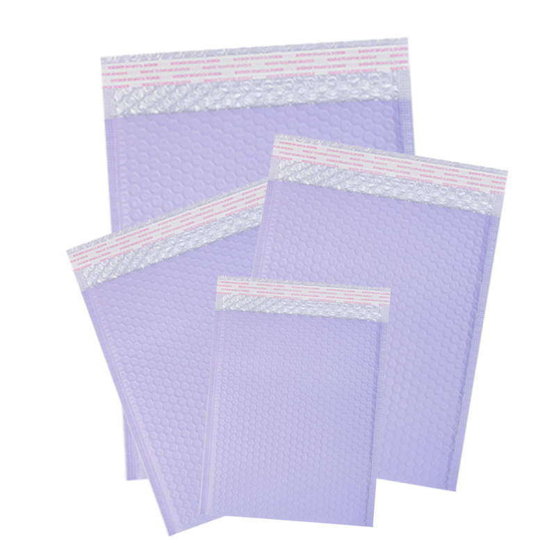 Grueso bolso de burbuja púrpura co-extruido película burbuja sobre expreso bolsa de embalaje caja del teléfono a prueba de golpes bolsa de ropa impermeable