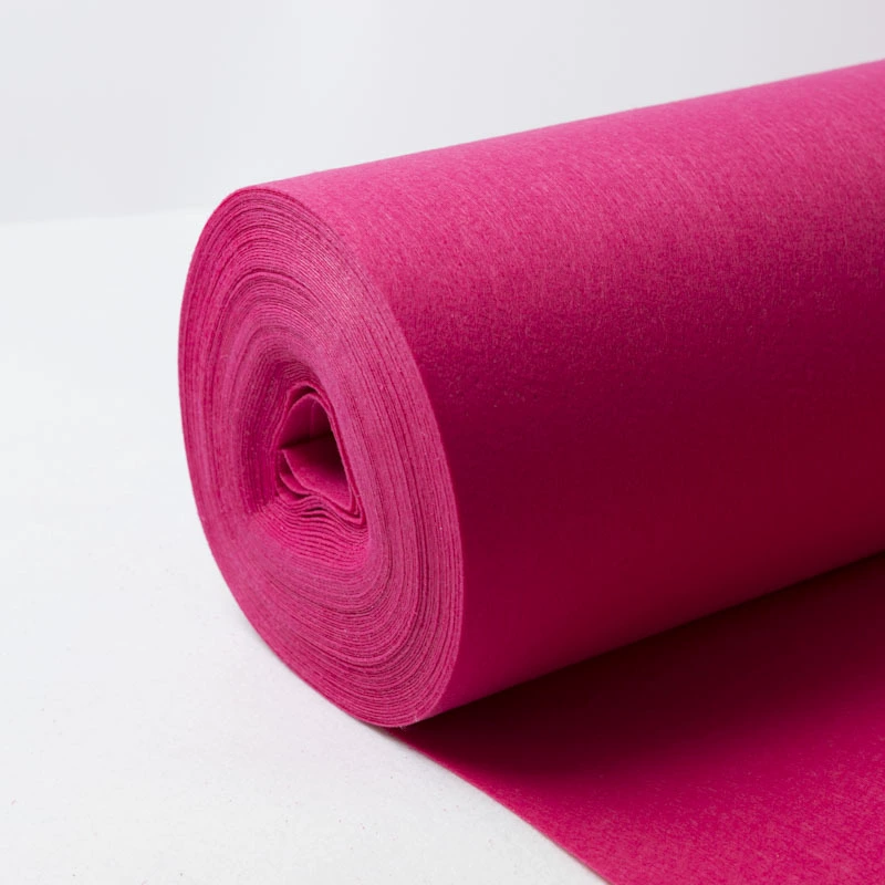 Disposable non-woven carpet, fuchsia face blush, 1–3 m width, rolls and samples