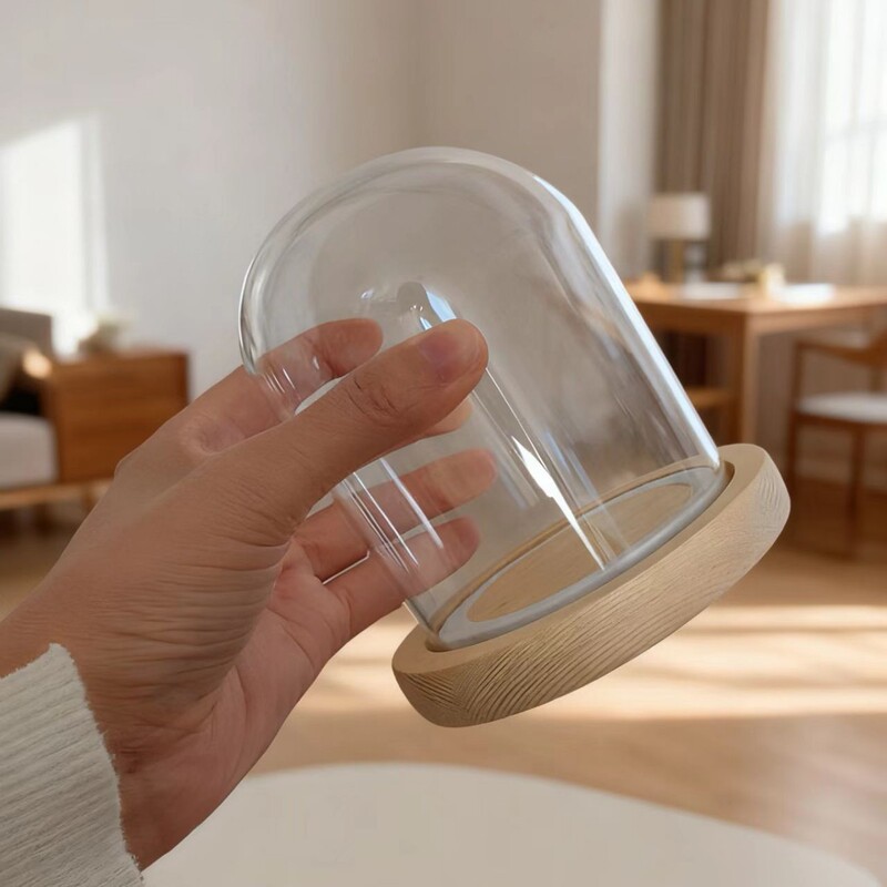 Eternal Flower Glass Cover, High-Transparency Glass Dust Cover with Eva Clip, Manufacturer Wholesale High Borosilicate Glass