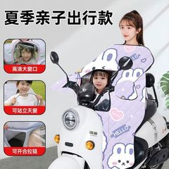 電気自動車の防風は夏の親子の空気を通して防風されます。