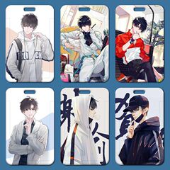 偽裝學渣卡套批發塑料滑蓋學生校牌飯卡胸牌小卡通工作證卡套門禁