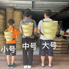 ダンスのお茶の竹のかごのバックの古風な道具は魚のかごの子供の竹を編みます。