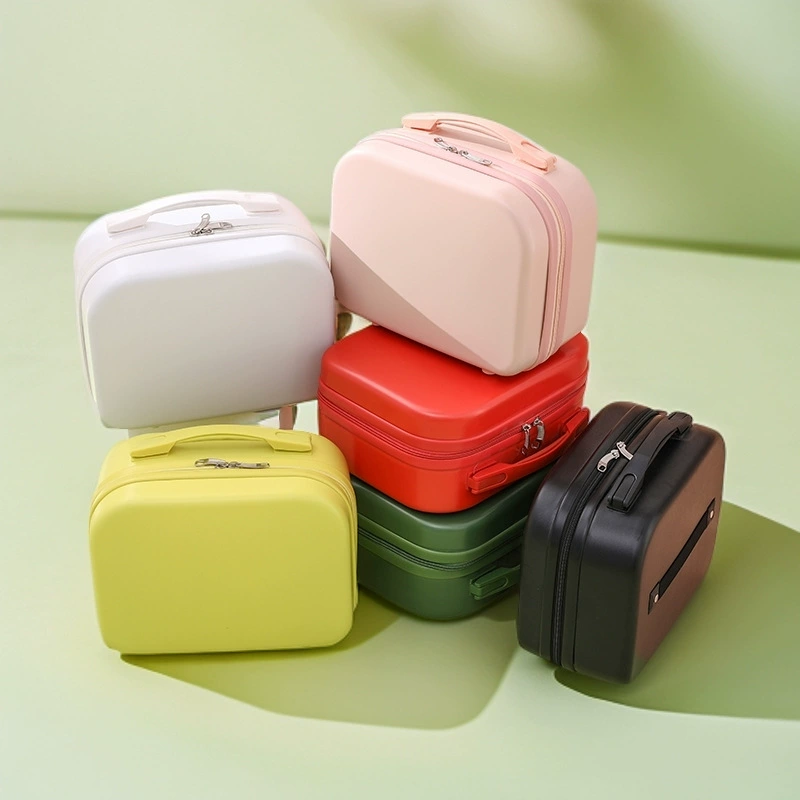 Пользовательский маленький косметический ящик мини-маленький чемодан 14-дюймовый чемодан сумка для хранения портативный чехол для путешествий