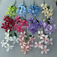 3D пламя орхидеи имитация, фон из бутонов баухинии, декоративная платформа для стены, шелковые цветы для сцены и дорожки, имитационные цветы