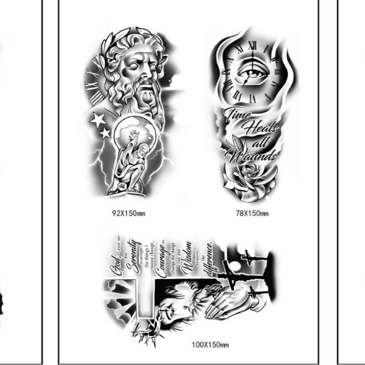 European and American Same Style 2-Week Waterless Herbal Tattoo, Peel and Stick, No Smudging, No Glue, Waterless Herbal Tattoo Sticker