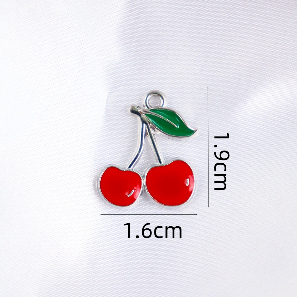 Colgante de frutas de aleación con gota de aceite, DIY pulseras y pendientes