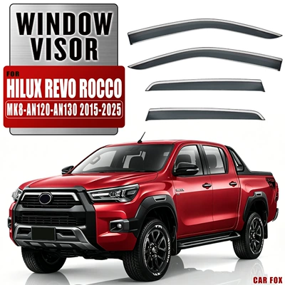 Suitable for Toyota Hilux Revo Rocco Window Visor Rain or Shine Shield (Thailand)