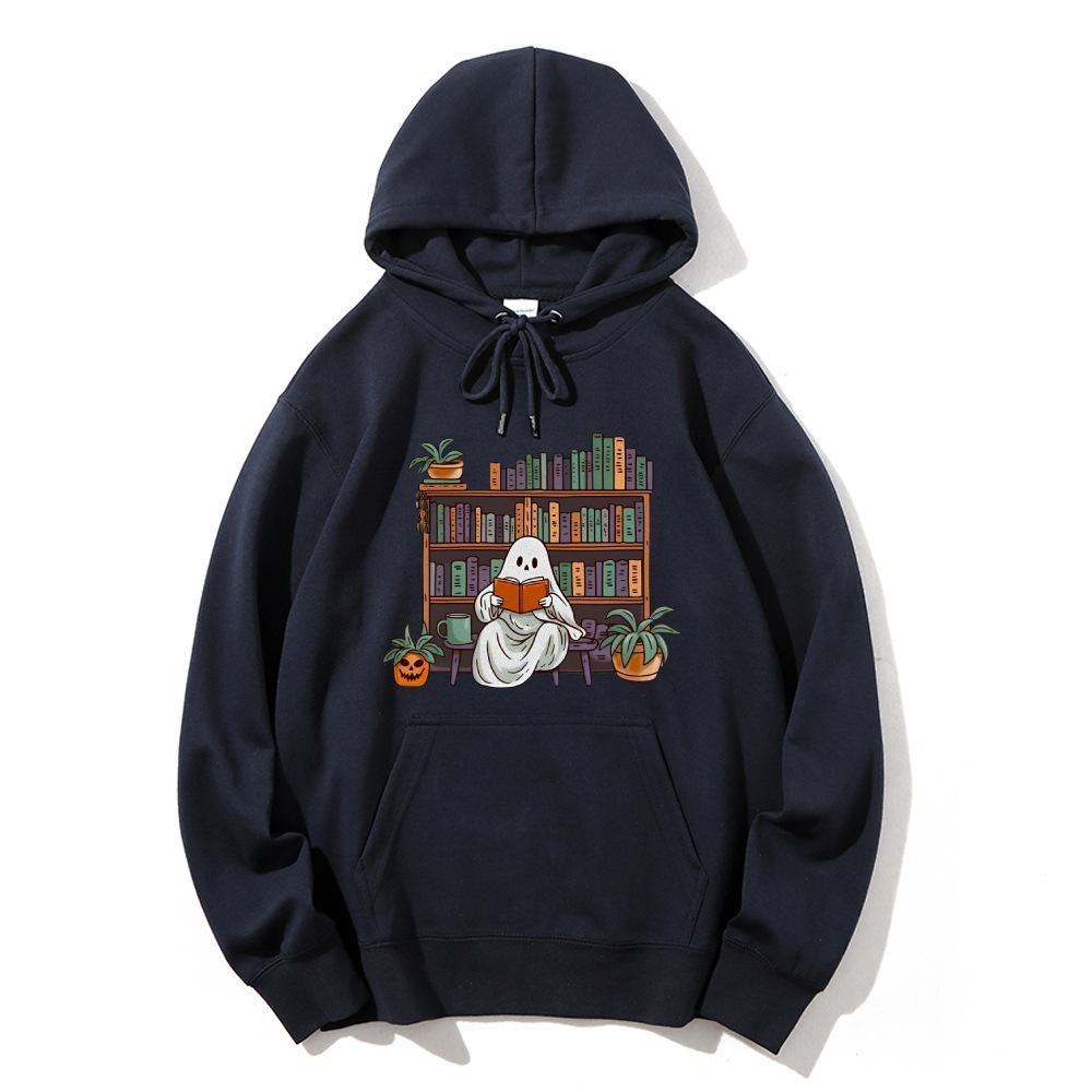 Ghost Library Sweatshirt Halloween Books Sweater Ghost Reade