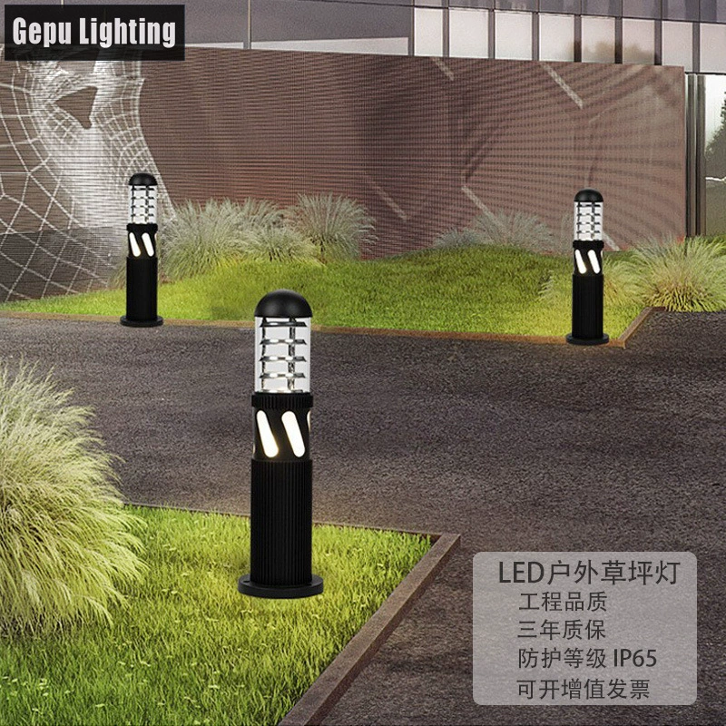 LED квадратные садовые огни для беседки, стеклянный уличный светильник