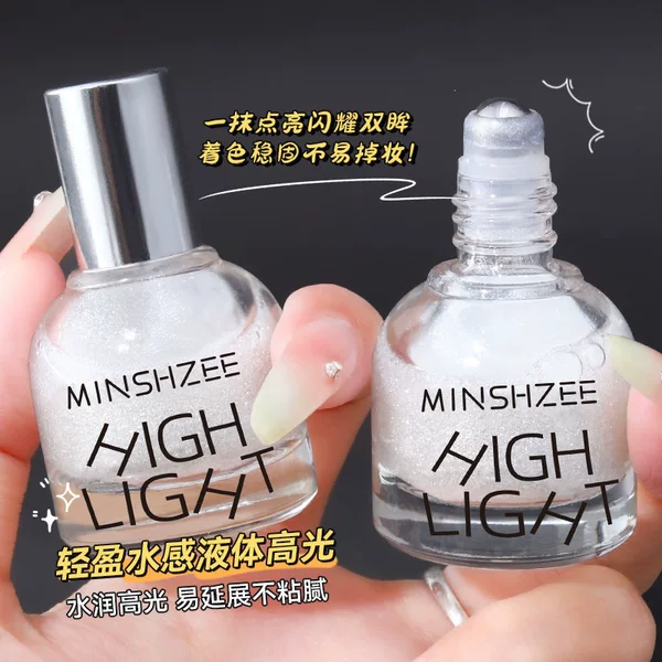 Mingxizhi Roll-On Liquid Highlighter for Face, Pearlescent Fine Glitter Powder for Eye Area, Contouring Highlighter for Under-Eye Area, Cross-Border Highlighter Liquid