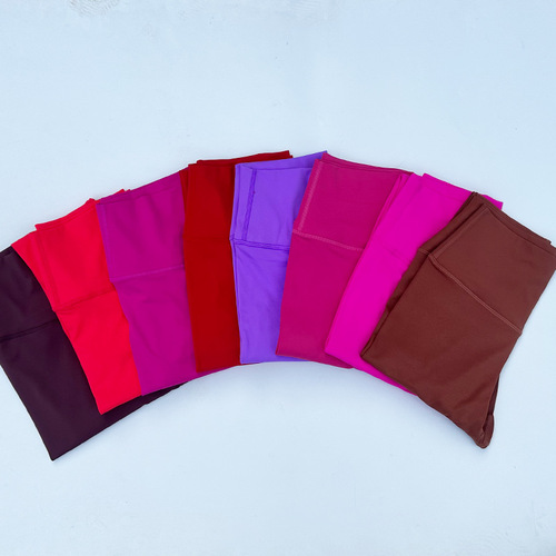 New LULU Sports Yoga Pants High Waist Hip Lifting Elastic Tight Running Sports Fitness Wear Peach Butt