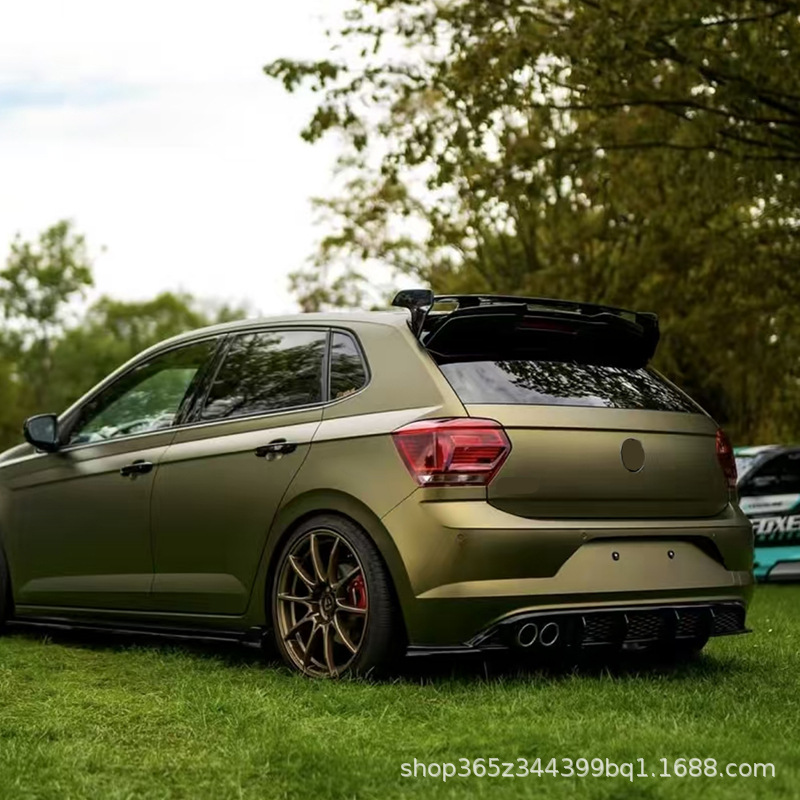 Suitable for Volkswagen Polo Mk6 Gti 2018-2021 Rear Lip Tail Lip Spoiler Rear Blade Car Sticker Modification